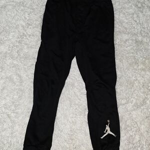 Jordan Kids Black Joggers with White Logo